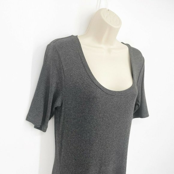 SLSF Sarah Liller Womens Gray Knitted Scoop Neck Gabby Maxi Dress Size Medium - Picture 6 of 10